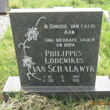 SCHALKWYK Philippus Lodewikus, van 1912-1991