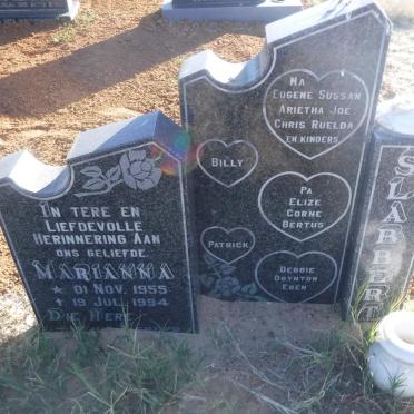 SLABBERT Marianna 1955-1994