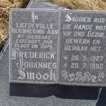 SMOOK Frederick Johannes 1927-1992 &amp; Anna Catharina 1933-2001