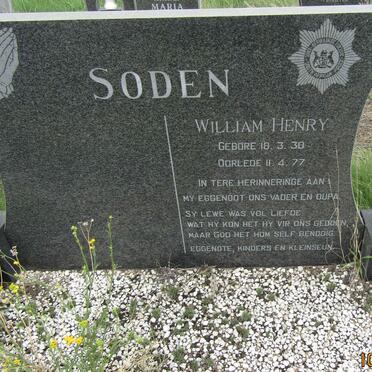 SODEN William Henry 1930-1977