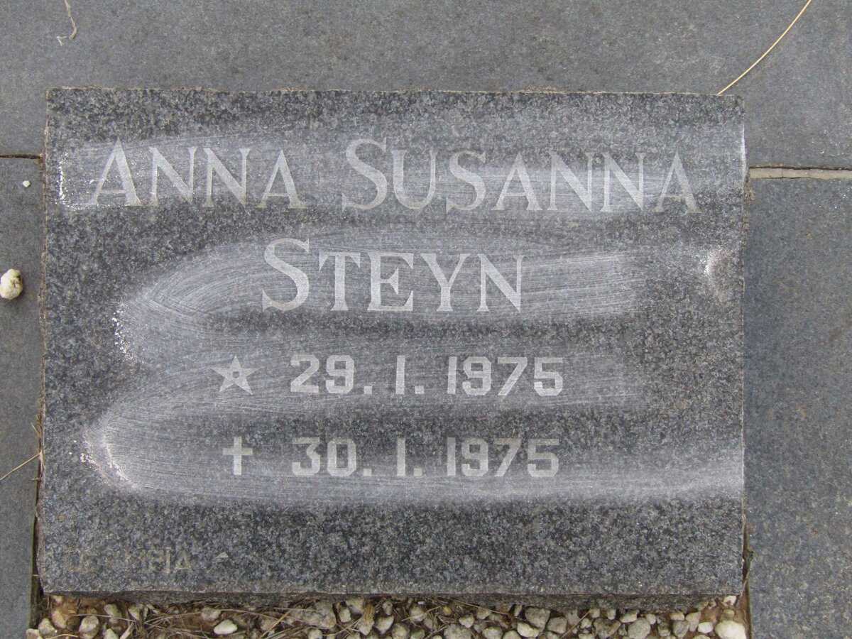 STEYN Anna Susanna 1975-1975