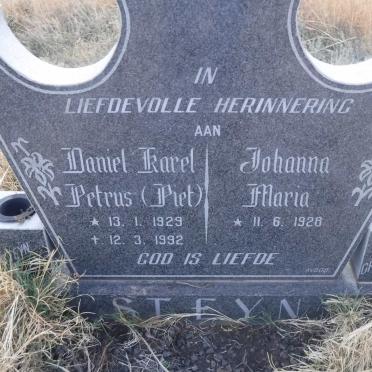 STEYN Daniel Karel Petrus 1929-1992 &amp; Johanna Maria GROENEWALD 1928-