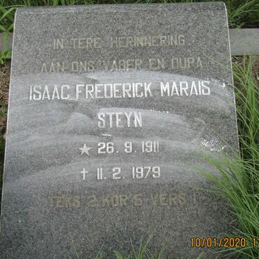 STEYN Isaac Frederick Marais 1911-1979 &amp; Isabella Isabetta 1916-1978