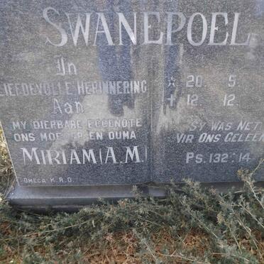 SWANEPOEL A.M. 1922-1991