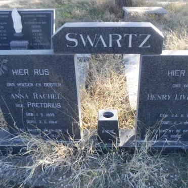 SWARTZ Henry Liversage 1939-1981 &amp; Anna Rachel PRETORIUS 1939-1984