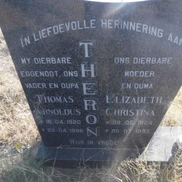 THERON Thomas Arnoldus 1920-1996 &amp; Elizabeth Christina 1924-1997