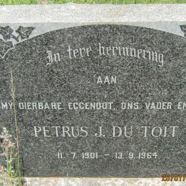 TOIT Petrus J., du 1901-1964