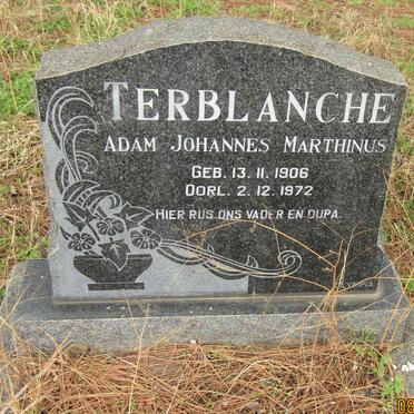TERBLANCHE Adam Johannes Marthinus 1906-1972