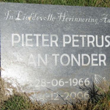 TONDER Pieter Petrus, van 1966-2006