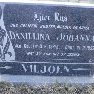 VILJOEN Danielina Johanna nee COETZEE 1946-1992