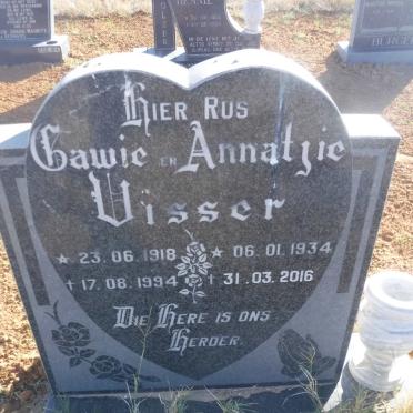 VISSER Gawie 1918-1994 &amp; Annatjie 1934-2016