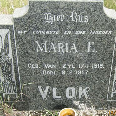 VLOK Maria E. nee VAN ZYL 1919-1957