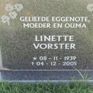 VORSTER Linette 1939-2005