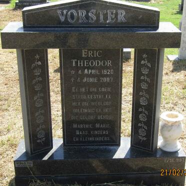 VORSTER Eric Theodor 1920-2007