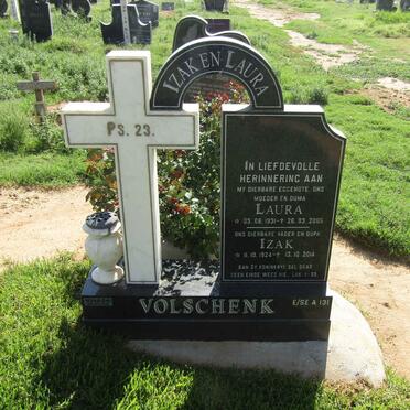 VOLSCHENK Izak 1924-2014 &amp; Laura 1931-2005