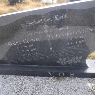 VOS Petrus Jochemus Paulus 1903-1990 &amp; Maria Cecilia 1912-1992