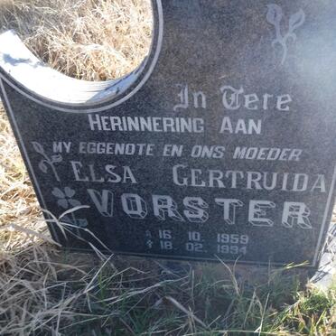 VORSTER Elsa Gertruida 1959-1994