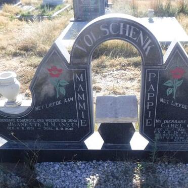 VOLSCHENK Carel G. 1926-1988 &amp; Jeanette M.M. 1931-2013