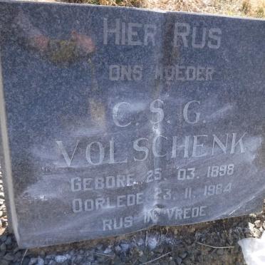VOLSCHENK C.S.G. 1898-1984