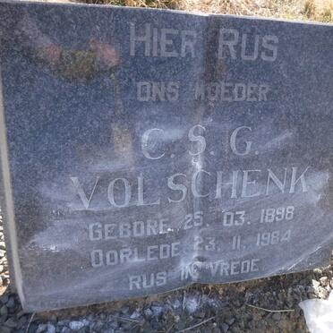 VOLSCHENK C.S.G. 1898-1984
