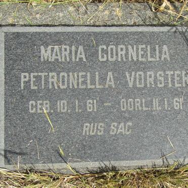 VORSTER Maria Cornelia Petronella 1961-1961