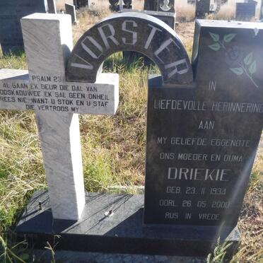 VORSTER Driekie 1934-2000