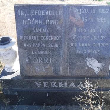 VERMAAK Corrie S.C. 1952-1999