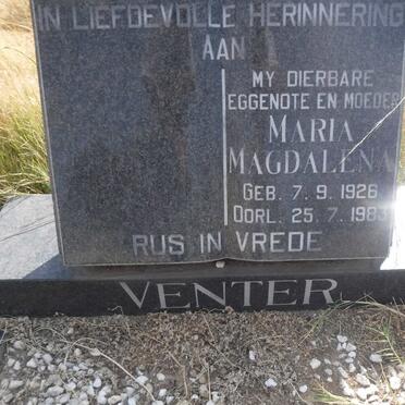 VENTER Maria Magdalena 1926-1983