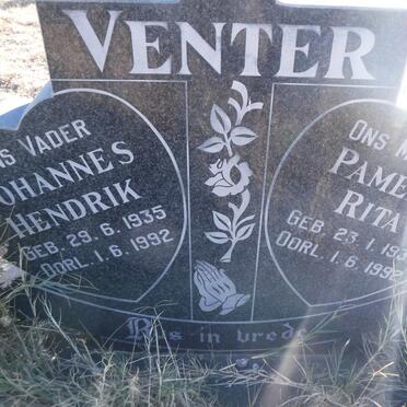 VENTER Johannes Hendrik 1935-1992 &amp; Pamela Rita 1936-1992