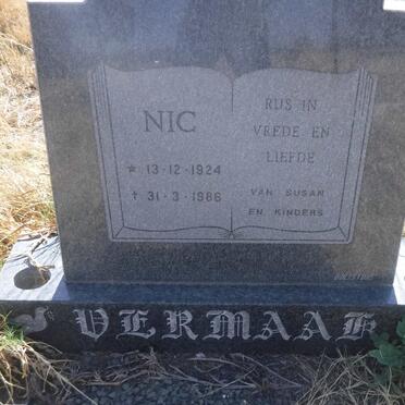 VERMAAK Nic 1924-1986