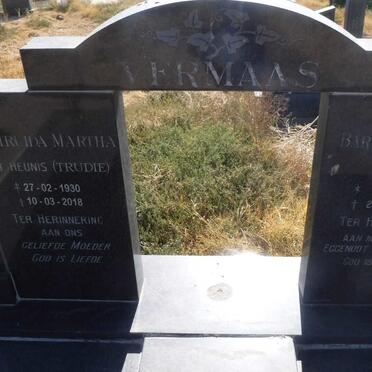 VERMAAS Bartholomeus 1929-1987 &amp; Gertruida Martha HEUNIS 1930-2018