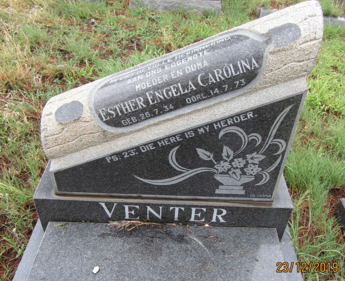 VENTER Esther Engela Carolina 1934-1973