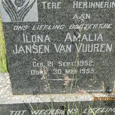VUUREN Ilona Amalia, Jansen van 1952-1955