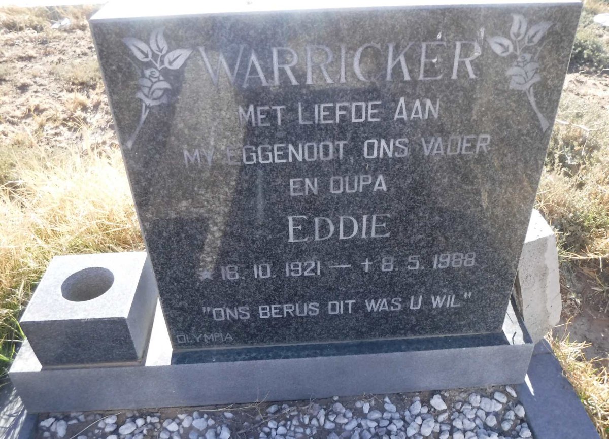 WARRICKER Eddie 1921-1988