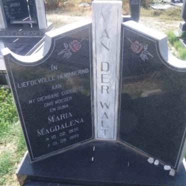 WALT Maria Magdalena, van der 1935-1995