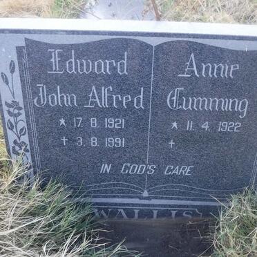 WALLIS Edward John Alfred 1921-1991 &amp; Annie CUMMING 1922-