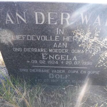 WALT Dolf, van der 1917-1996 &amp; Engela 1924-1996