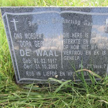 WAAL Dora Georgina, de 1917-2003