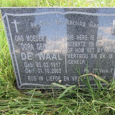 WAAL Dora Georgina, de 1917-2003