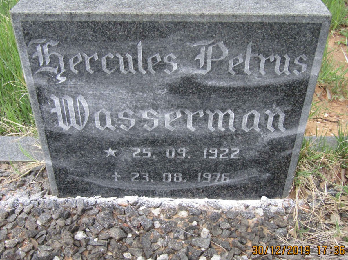 WASSERMAN Hercules Petrus 1922-1976