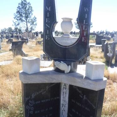 WALT Willie, van der 1924-1987 &amp; Mienie 1929-1987 