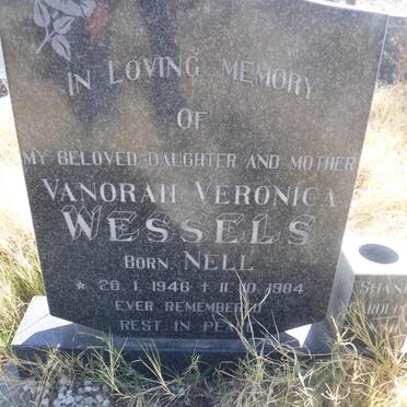 WESSELS Vanorah Veronica nee NELL 1946-1984