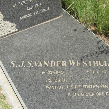 WESTHUIZEN S.J.S., van der 1951-1967