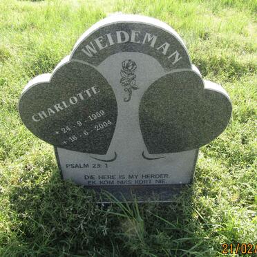 WEIDEMAN Charlotte 1959-2004