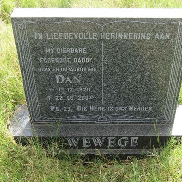 WEWEGE Dan 1920-2004