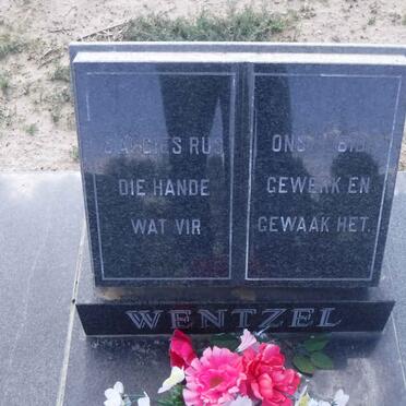 WENTZEL S.J. 1926-2002 &amp; S.J. 1931-2018