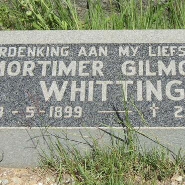 WHITTING Mortimer Gilmour 1899-1967 &amp; Lavina Jacoba KRUGER 1906-1966 