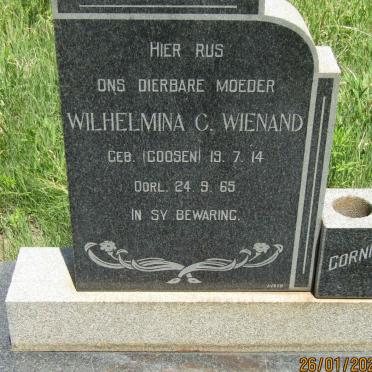 WIENAND Wilhelmina C. nee GOOSEN 1914-1965