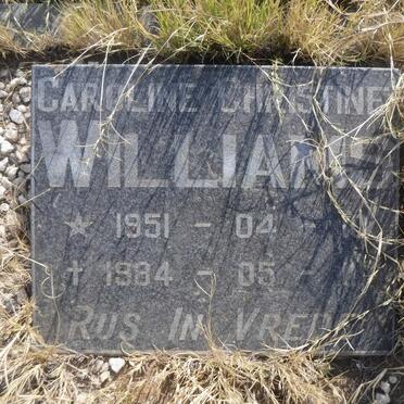 WILLIAMS Caroline Christine 1951-1984