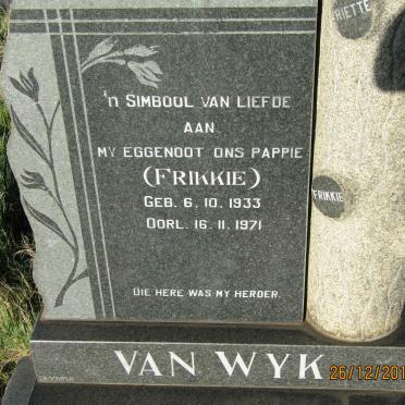 WYK Frikkie, van 1933-1971